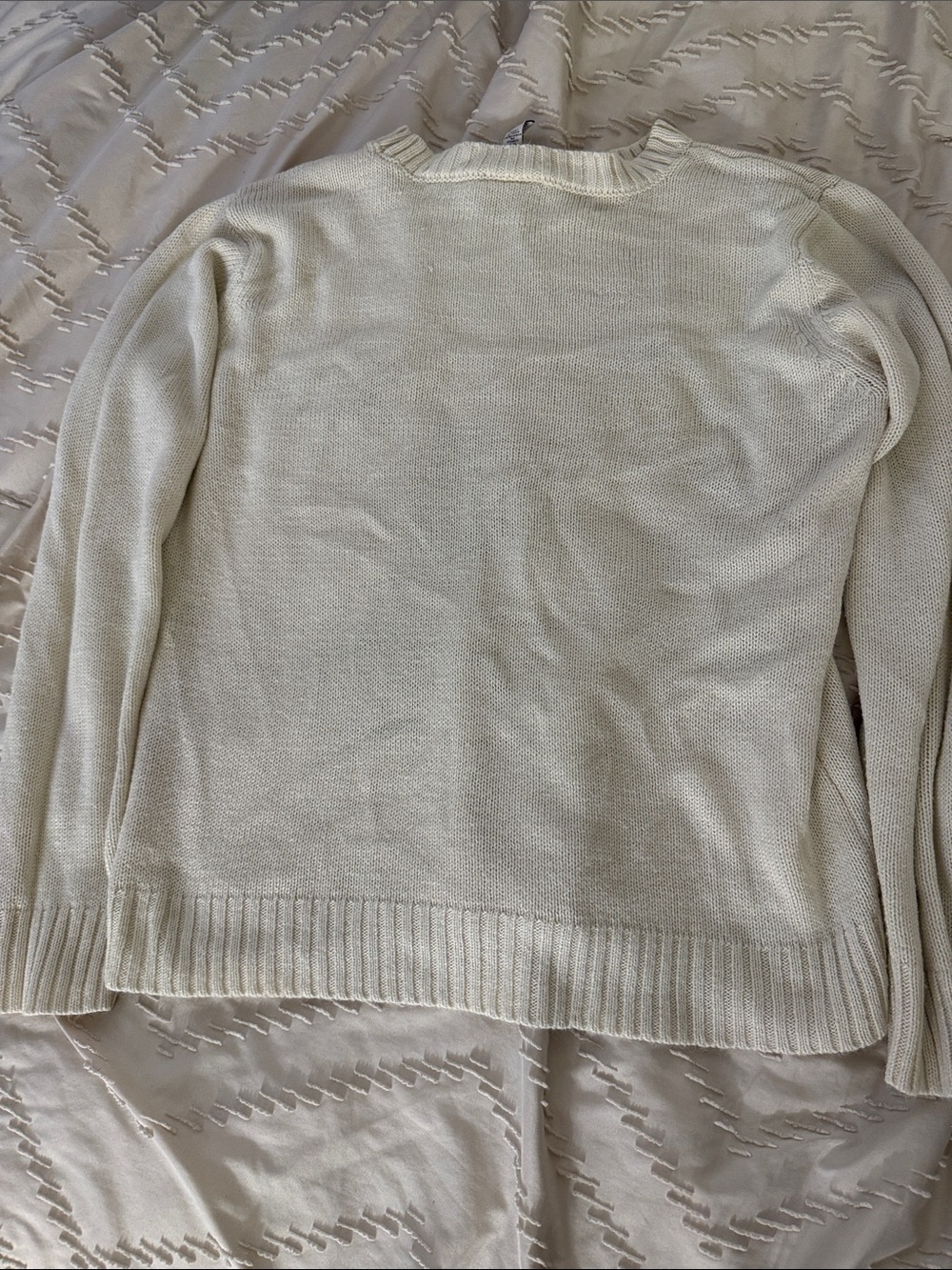 Cream Star-Print St John’s Bay Women's Sweater - Picture 6 of 6